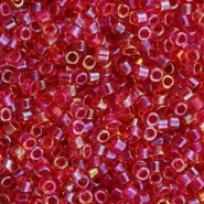 Miyuki delica kralen 11/0 - Light cranberry lined topaz luster DB-62